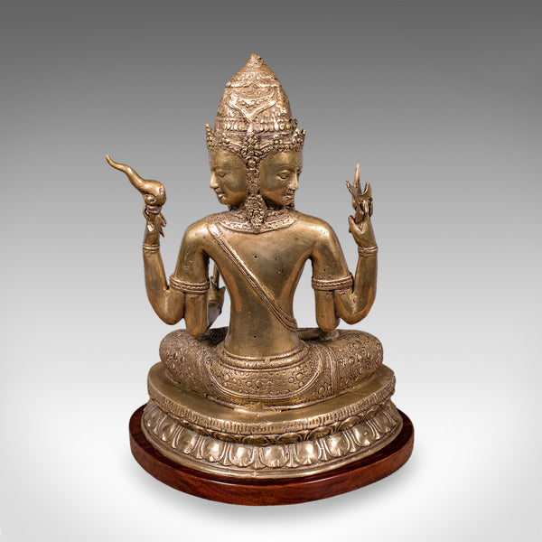 Antique Dattatreya Figure, Balinese, Bronze, Religious Icon, Hinduism, Victorian