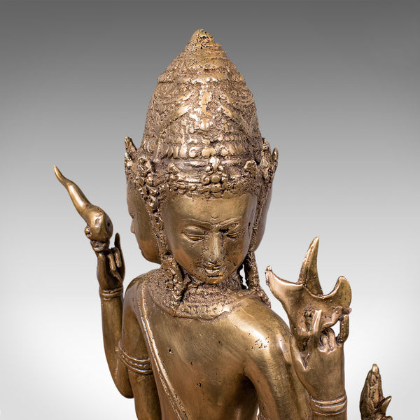 Antique Dattatreya Figure, Balinese, Bronze, Religious Icon, Hinduism, Victorian