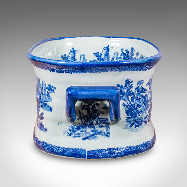 Vintage Champagne Bottle Cooler, English, Ceramic, Ice Bucket, Planter, C.1950