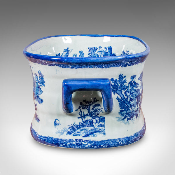 Vintage Champagne Bottle Cooler, English, Ceramic, Ice Bucket, Planter, C.1950