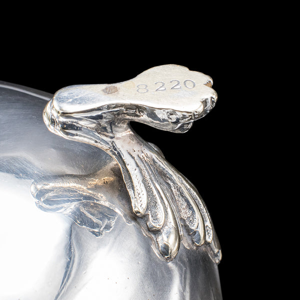 Antique Sugar Bowl, English, Silver Plate, Table Dish, Montieth Style, Victorian