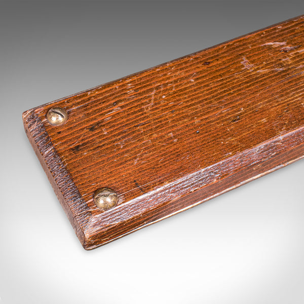 Antique Cribbage Board, English, Bronze, Pine, Gaming Peg Base, Victorian, 1900