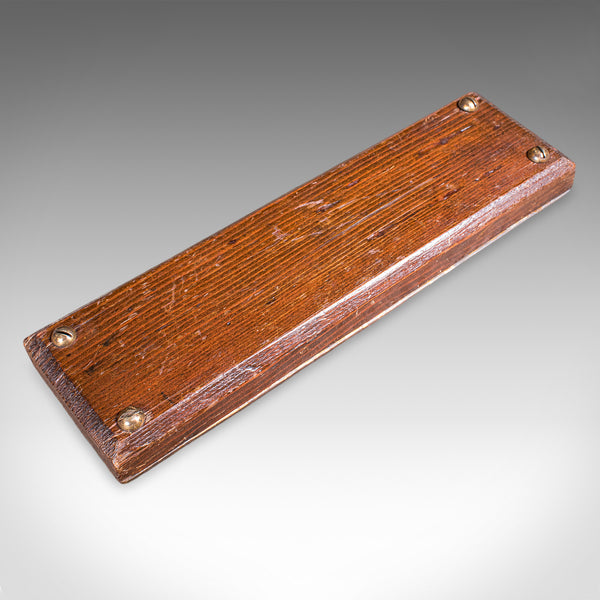 Antique Cribbage Board, English, Bronze, Pine, Gaming Peg Base, Victorian, 1900