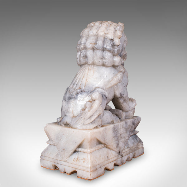 Pair of Antique Guardian Lion Bookends, Oriental Soapstone, Dog of Fo, Victorian