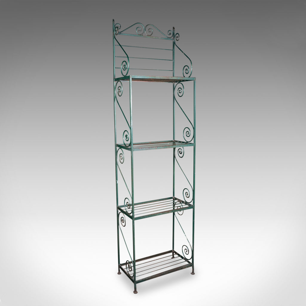 6.5' Tall Vintage Greenhouse Potting Stand, English, Iron Utility Room Boot Rack