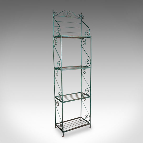 6.5' Tall Vintage Greenhouse Potting Stand, English, Iron Utility Room Boot Rack
