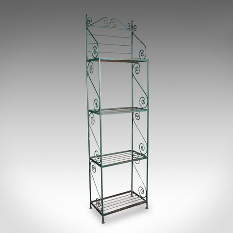 6.5' Tall Vintage Greenhouse Potting Stand, English, Iron Utility Room Boot Rack
