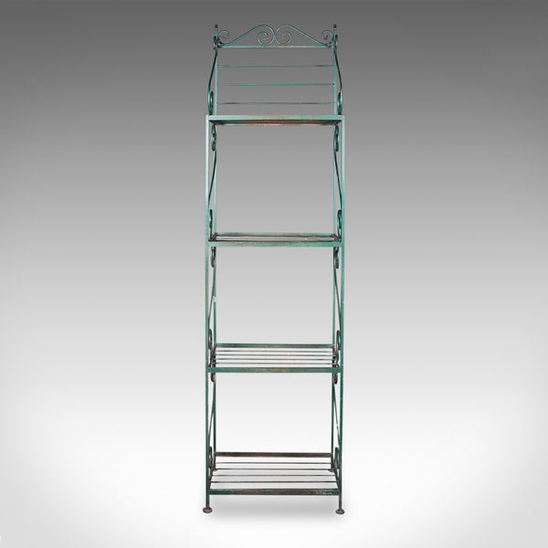 6.5' Tall Vintage Greenhouse Potting Stand, English, Iron Utility Room Boot Rack