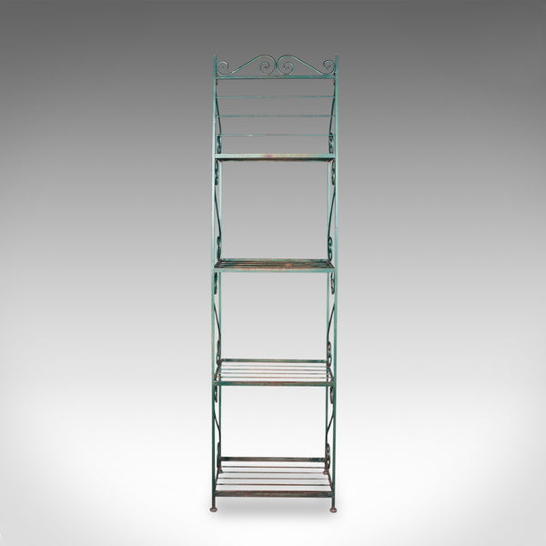 6.5' Tall Vintage Greenhouse Potting Stand, English, Iron Utility Room Boot Rack