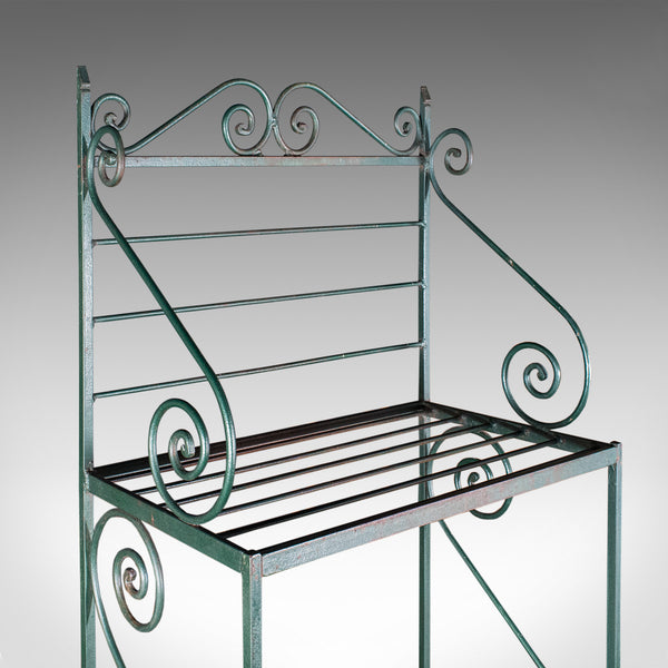 6.5' Tall Vintage Greenhouse Potting Stand, English, Iron Utility Room Boot Rack