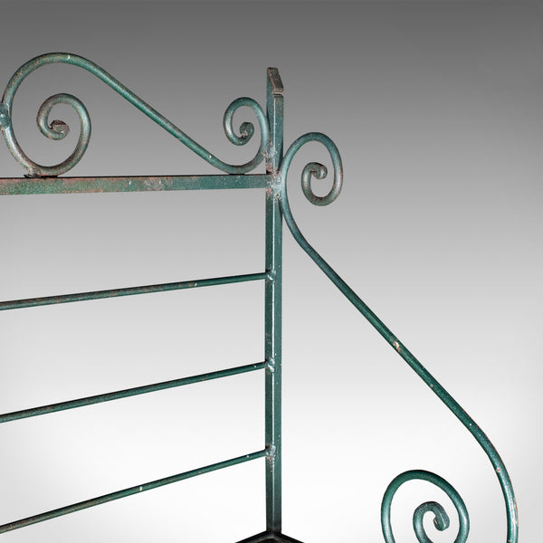 6.5' Tall Vintage Greenhouse Potting Stand, English, Iron Utility Room Boot Rack