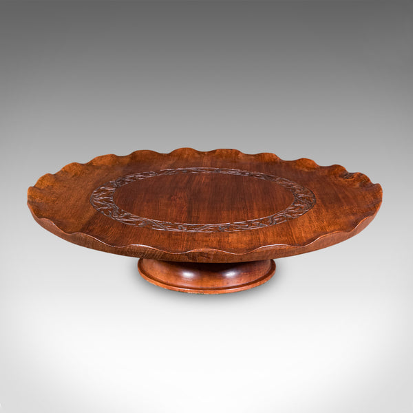 Antique Canape Turntable, Indian, Rotary Serving Tray, Lazy Susan, Edwardian