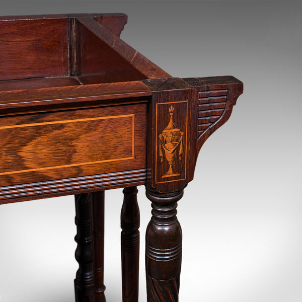 Antique Fold Over Card Table, English, Games, Bridge, Sofa, Victorian, C.1880
