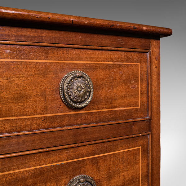 Antique Small Chest of Drawers, English, Georgian Revival, Tallboy, Edwardian