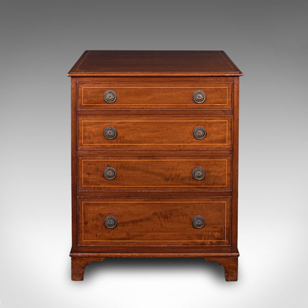 Antique Small Chest of Drawers, English, Georgian Revival, Tallboy, Edwardian