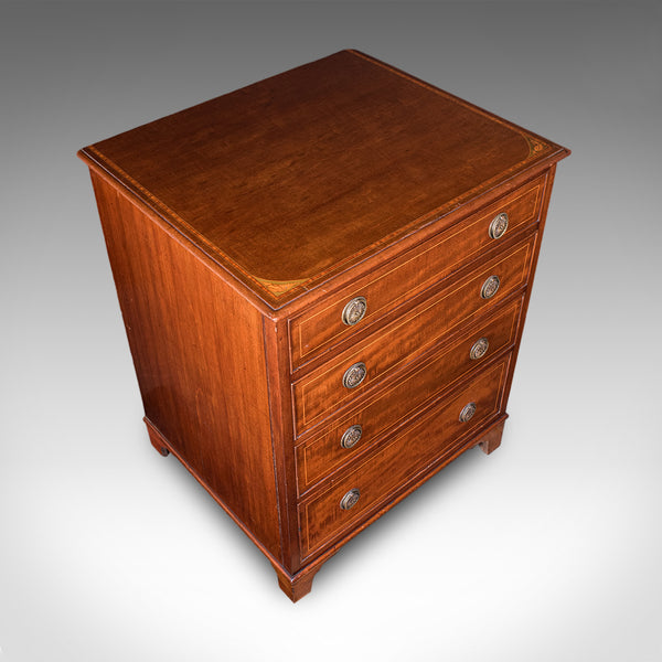 Antique Small Chest of Drawers, English, Georgian Revival, Tallboy, Edwardian
