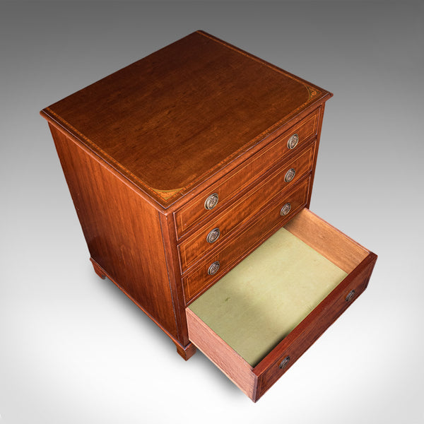 Antique Small Chest of Drawers, English, Georgian Revival, Tallboy, Edwardian
