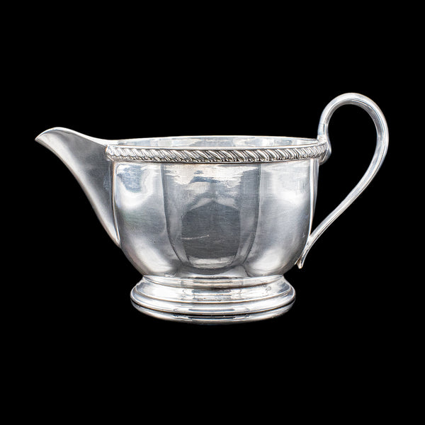 Antique Ladies Tiffin Creamer, English, Silver Plate, Pourer, Harrods, Edwardian