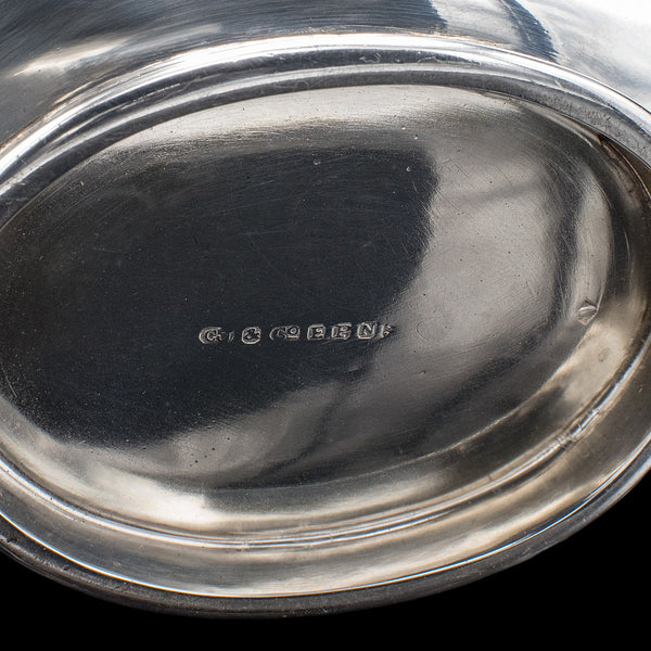 Antique Sugar Dish & Creamer Duo, English Silver Plate, Coffee Service Set, 1920