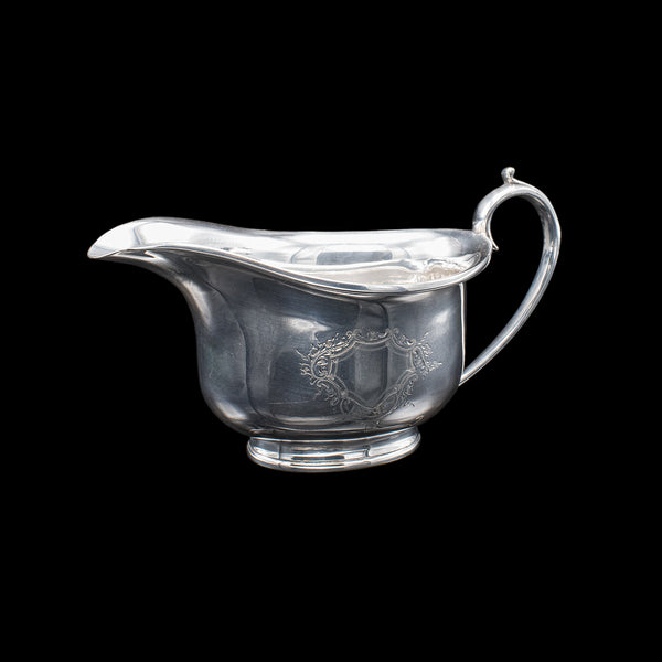 Antique Sugar Dish & Creamer Duo, English Silver Plate, Coffee Service Set, 1920