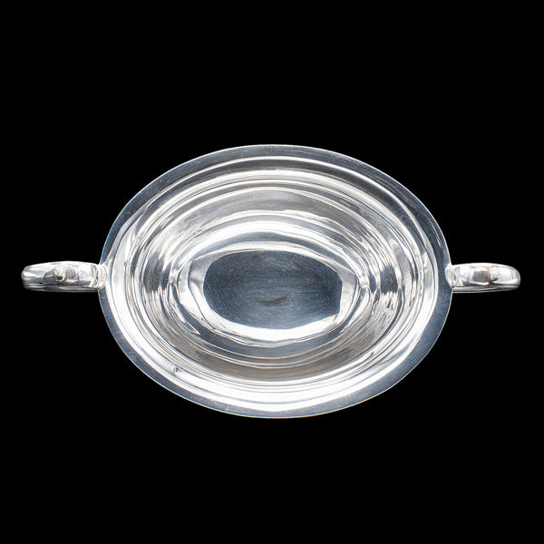 Antique Sugar Dish & Creamer Duo, English Silver Plate, Coffee Service Set, 1920