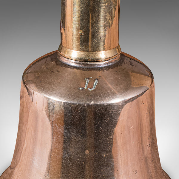 Antique Schoolmaster's Bell, Welsh, Bronze, Brass, Beech, Victorian, Circa 1900