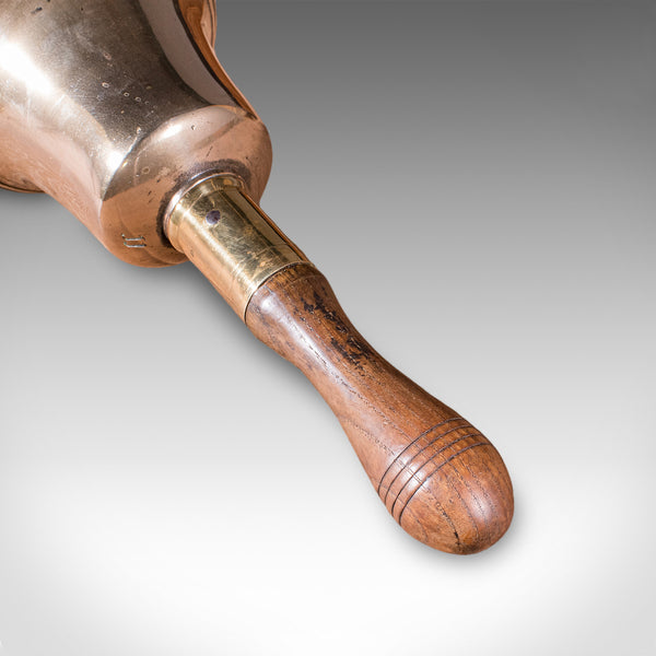 Antique Schoolmaster's Bell, Welsh, Bronze, Brass, Beech, Victorian, Circa 1900