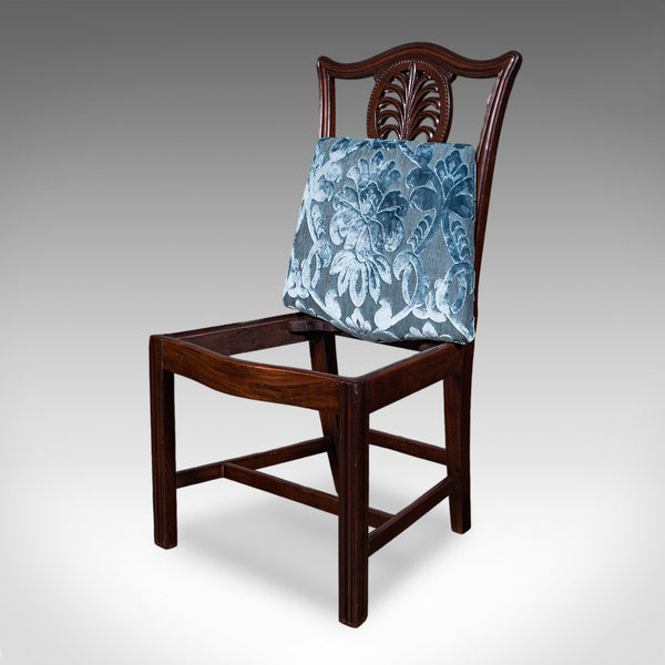 Set of 6 Antique Hepplewhite Revival Dining Chairs, English, Suite, Victorian
