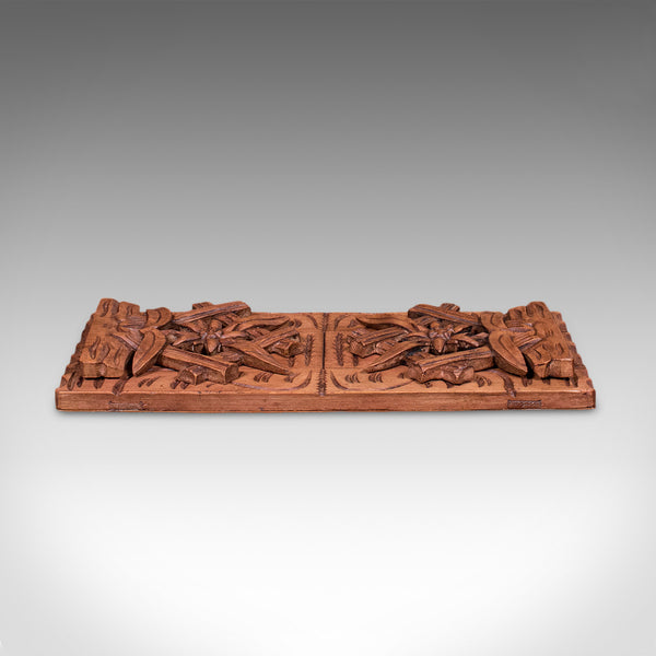 Vintage Extending Book Slide, Anglo Indian, Teak, Novel Stand, Art Deco, C.1930