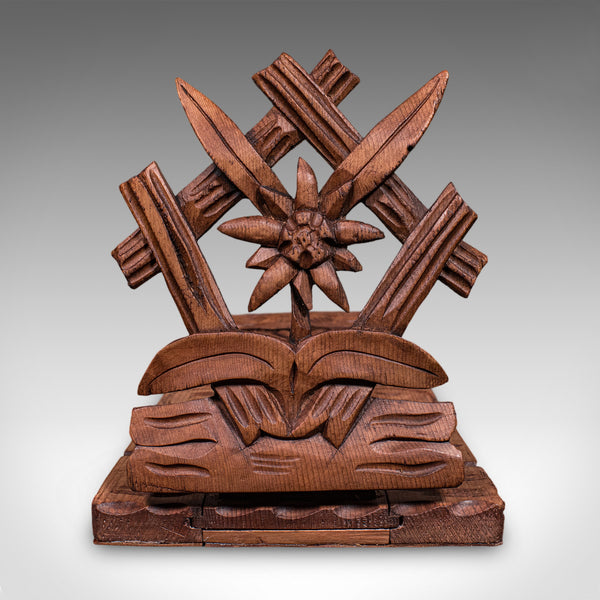 Vintage Extending Book Slide, Anglo Indian, Teak, Novel Stand, Art Deco, C.1930