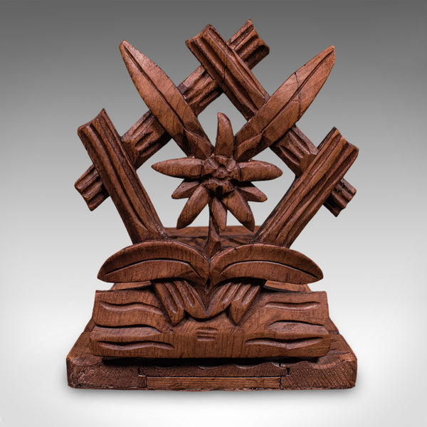 Vintage Extending Book Slide, Anglo Indian, Teak, Novel Stand, Art Deco, C.1930