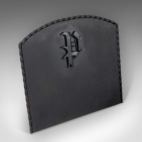 Large Antique Cast Iron Fire Back, Heavy Fire Plate, Fireplace, Circa 1900 - London Fine Antiques