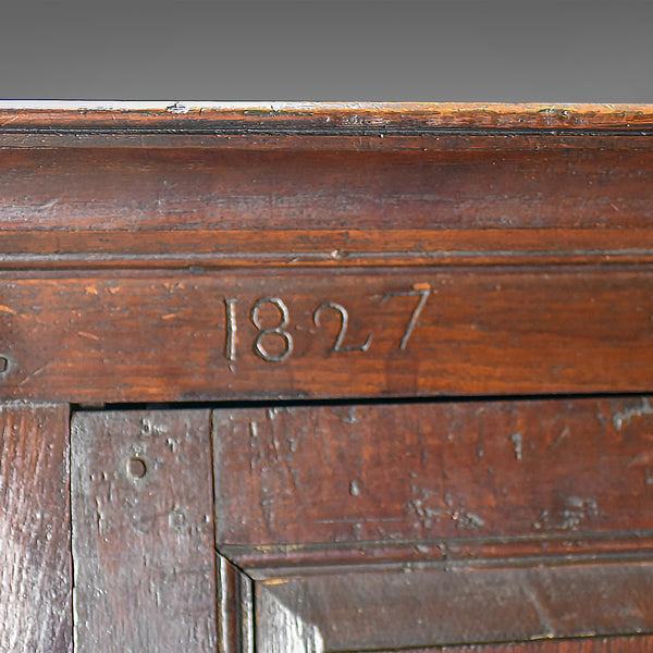 Late Georgian Antique Press Cupboard, English, Oak, Housekeeper's Cabinet c.1780 - London Fine Antiques