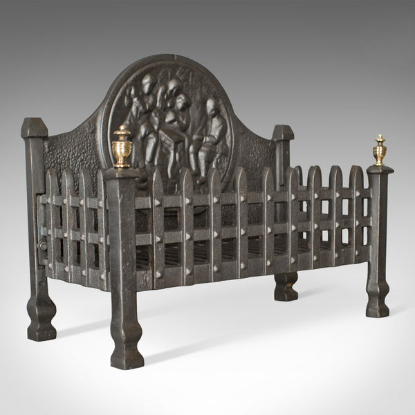 Antique Fire Basket, English, Victorian, Fireplace Grate Circa 1900 - London Fine Antiques