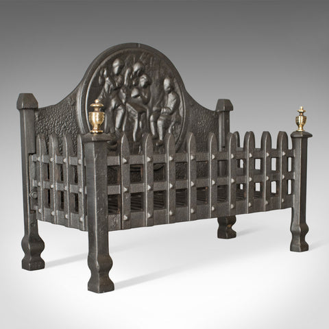 Antique Fire Basket, English, Victorian, Fireplace Grate Circa 1900 - London Fine Antiques