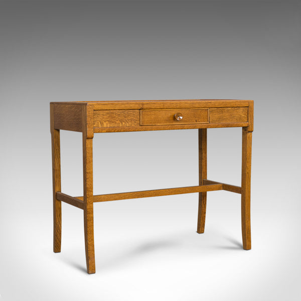 Vintage Writing Desk, Side Table, Oak, Hall, Console, Arts and Crafts, C20th - London Fine Antiques
