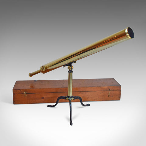 Antique Library Telescope, Terrestrial, Astronomical, Scottish E. Lennie, c.1880 - London Fine Antiques