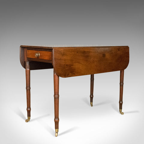 Antique Pembroke Table, Mahogany, English, Georgian, Drop Flap Dining Circa 1820 - London Fine Antiques