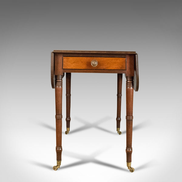 Antique Pembroke Table, Mahogany, English, Georgian, Drop Flap Dining Circa 1820 - London Fine Antiques