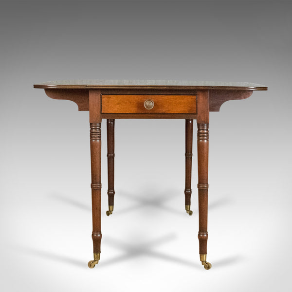 Antique Pembroke Table, Mahogany, English, Georgian, Drop Flap Dining Circa 1820 - London Fine Antiques