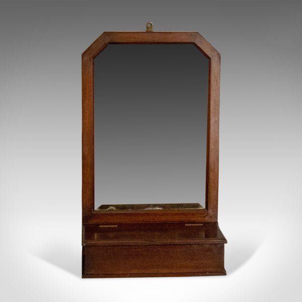 Antique Wall Mirror Valet, English, Hall, Glove Box, Victorian Circa 1890 - London Fine Antiques