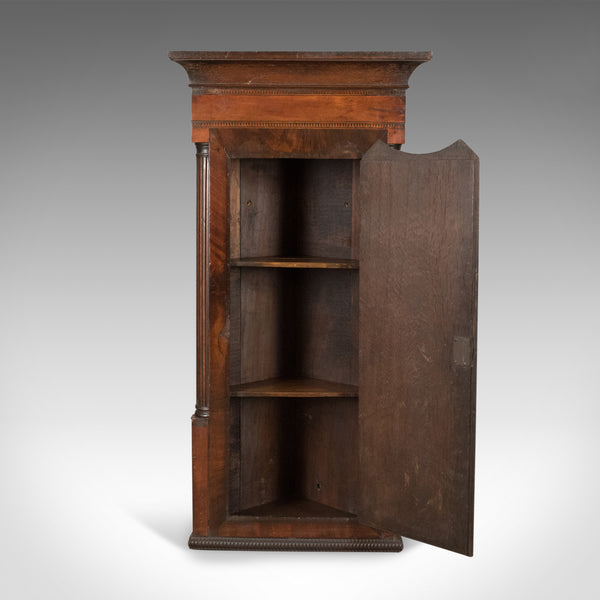 Antique Corner Cabinet, Georgian, Mahogany, Narrow, Hanging Cupboard Circa 1780 - London Fine Antiques