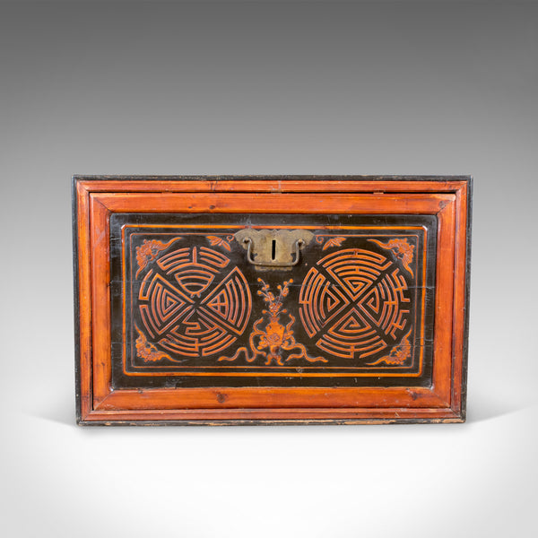 Japanese Antique Chest, Lacquered Pine Trunk, Blanket Box, Late 19th Century - London Fine Antiques