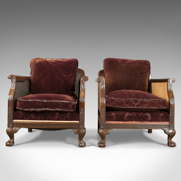 Antique Conservatory Suite, Bergere Sofa & Two Chairs, Edwardian, English c.1910 - London Fine Antiques