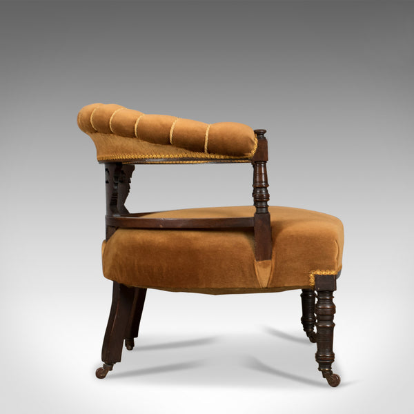 Pair of Antique Salon Chairs, English, Victorian, Bedroom, Armchair, Classical - London Fine Antiques