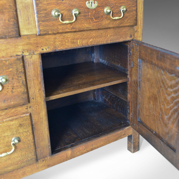 Antique Dresser Base, Victorian, Georgian Revival, Sideboard, English, Oak c1880 - London Fine Antiques