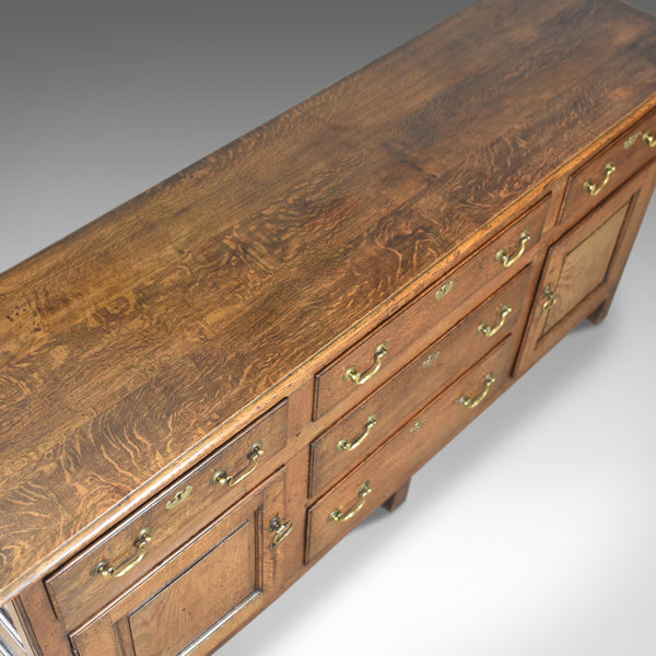 Antique Dresser Base, Victorian, Georgian Revival, Sideboard, English, Oak c1880 - London Fine Antiques
