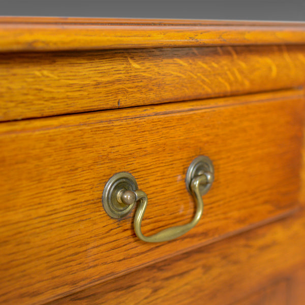 Georgian Revival Oak Sideboard, English Dresser Base, Late 20th Century - London Fine Antiques