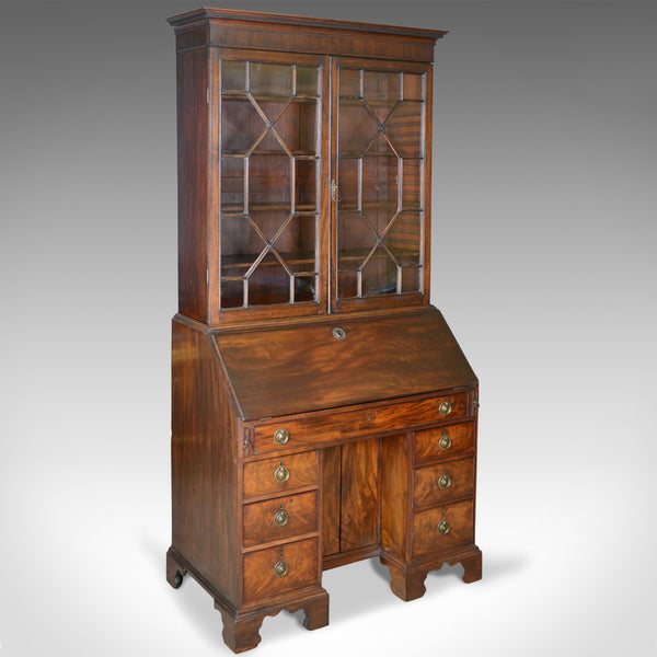 Antique Bureau Bookcase, English, Georgian Mahogany, Circa 1800 - London Fine Antiques