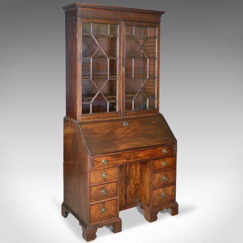 Antique Bureau Bookcase, English, Georgian Mahogany, Circa 1800 - London Fine Antiques